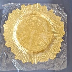 Gold Reef charger plates set of 10+ #wedding  #birthday #graduation #party